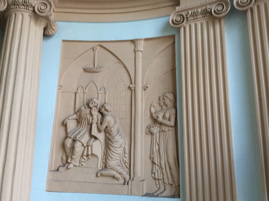 Naschmarktkapelle mit Relief Beichte
